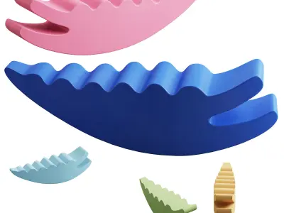 098 Plust COCCODRILLO Polyethylene rocking horse 3D model