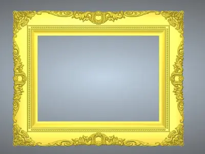 carved frame 3D model  3D model