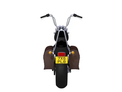 Motorcycle harley-davidson chopper 3D model