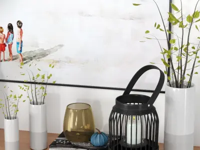 Decor Set -no11 By 2 Pieces Menendez Whale Sculpture 3D model