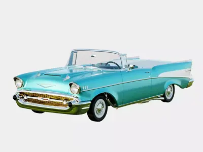 Chevrolet Bel Air 1957 Convertible Low-poly 3D model