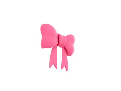 Cartoon Gift Bow 3D model