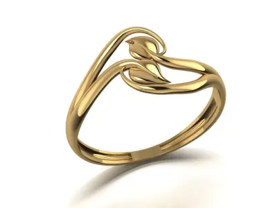 Leaf Ring 2 3D print model