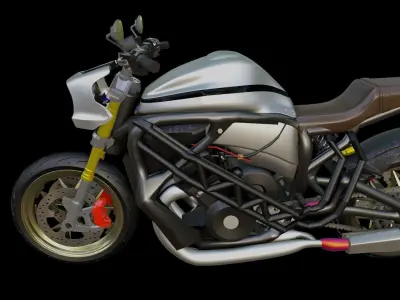 Bike hurly hurly 650 Ti game ready Low-poly 3D model