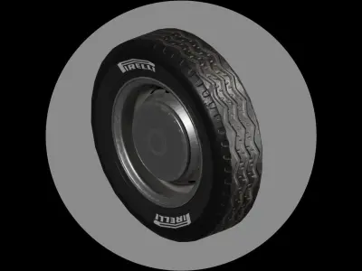 Car Wheel  Model And Texture Low-poly 3D model