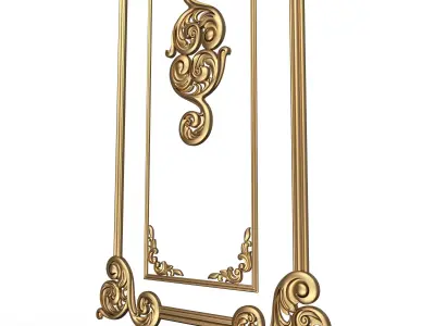 Carved Decoration Panel 02 Low-poly 3D model