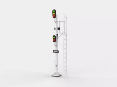 Railway Traffic Light  3D model