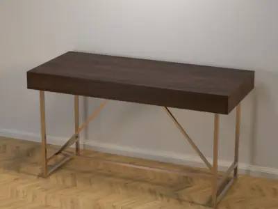 Modern Desk 04 Free low-poly 3D model