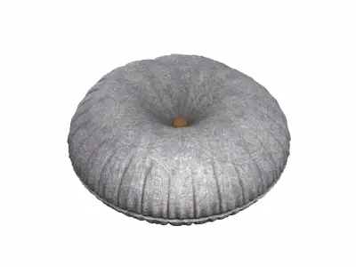 Buttoned Round Pillow 3D model