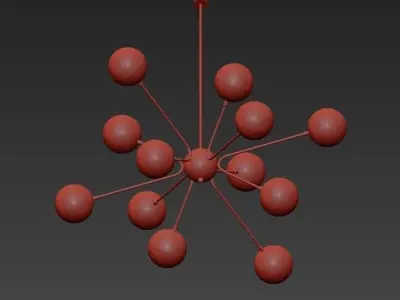 Rewire Custom Orb Chandelier in 1950 3D model