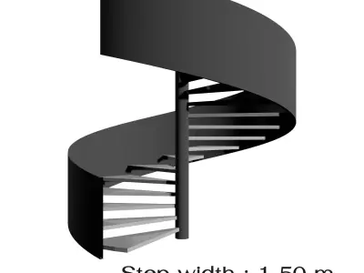 Spiral stair 2023-0007 3D model