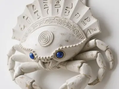 crab sculpture 3D print model