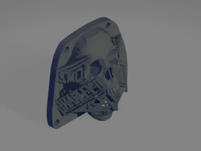 Speaker enclosure for Harley Davidson front lowers - headskull 3D print model
