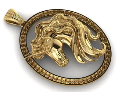 HORSE pendant 3D print model