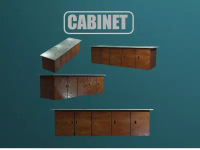 Cabinet Low-poly 3D model