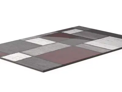 Contemporary Rug - Mid-Century Modern Area Carpet or Rug 3D model