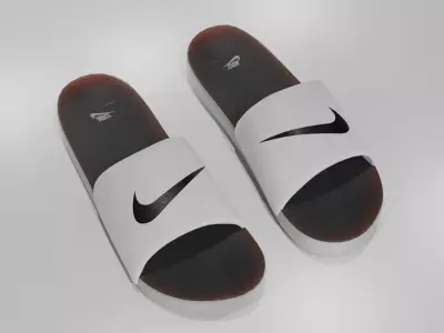 Nike Slippers Low-poly 3D model