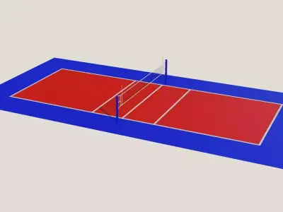 Volleyball Courts Pack Low-poly 3D model