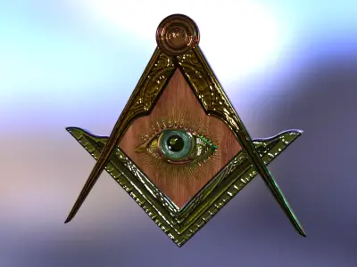 All Seeing Eye Masonic Emblem 3D model