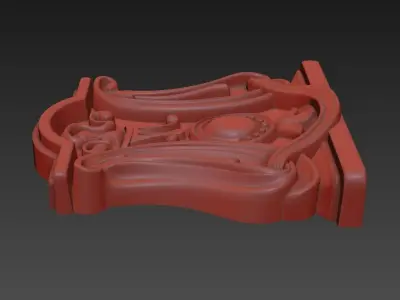 Carved Element 3D model 3D model
