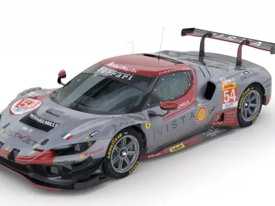 Ferrari 296 LMGT3 2024  3D model