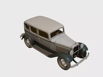 1920s Vintage Sedan Early Vintage 3D model 3D model