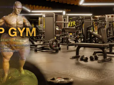 GYM - AAA Low-poly 3D model