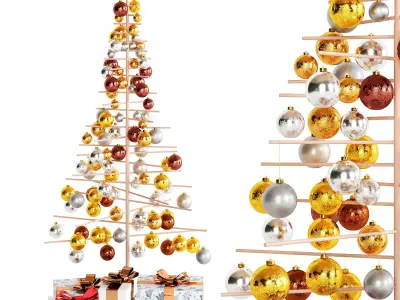 Low poly Christmas Tree With Eco Style 3D model