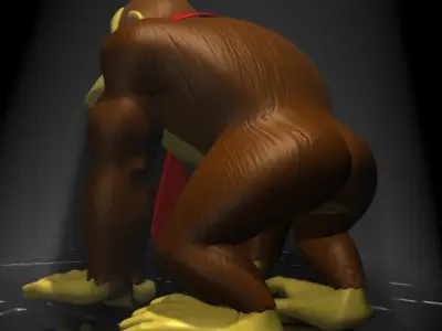 Donkey Kong RIGGED Low-poly 3D model