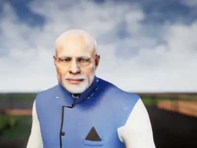 President Mod of India 3D Unreal Engine 4-coolgames 3D model