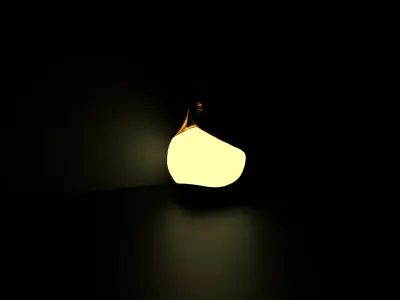 Low Poly Decorative Vase with Lamp Functionality 4k maps Low-poly 3D model