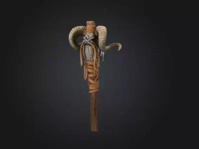 Ritual Marker Prop Low-poly 3D model