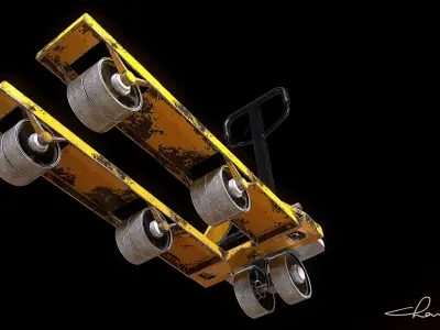 Industrial Factory Hand Pallet   Low-poly 3D model