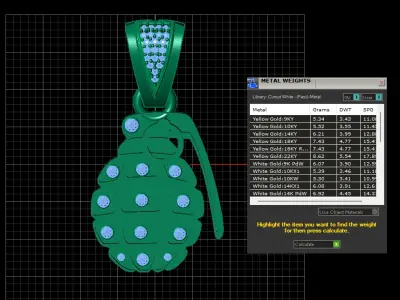 HIP HOP GRANDE PENDANT 3D PRINTABLE MODEL  3D print model