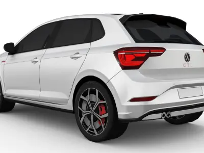 Volkswagen Polo GTI 2023 Low-poly 3D model