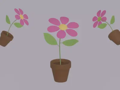 Flower in a Pot 3D model