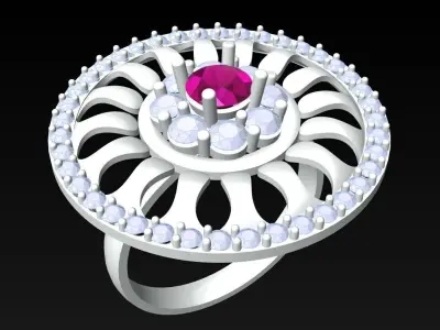 Diamond Ring - Womens Rings - N416918 3D print model