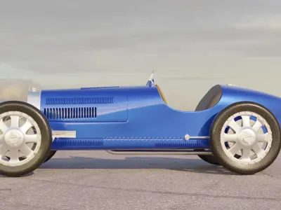 Retro car model 3D model