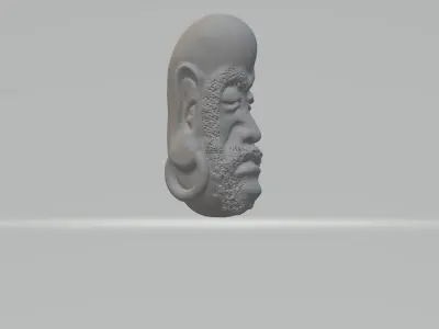 Buddha Dharma Head 3D print model