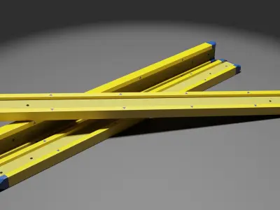 H20 formwork timber beam  Low-poly 3D model