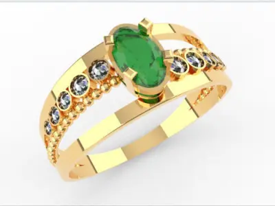Digital Preciousness Custom-made ring in 3D modeling 3D print model order