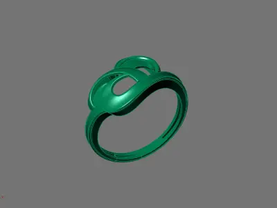 Women Ring Plain Ring Ready STL 3DM Models Womens Rings 3D print model 40