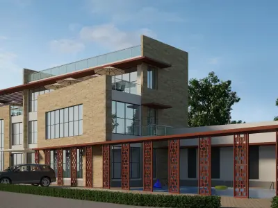 Modern Clubhouse 3d model 3D model