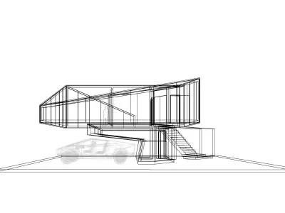 TESLA CYBERTRUCK House Revit 3D Model Low-poly 3D model