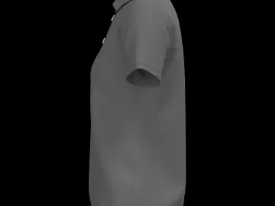 Female regular polo tshirt Free 3D model