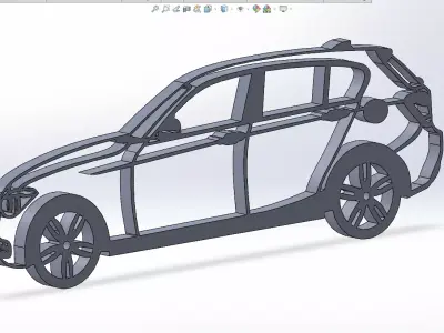 2D Hatchback 116 Sport Car 3D print model