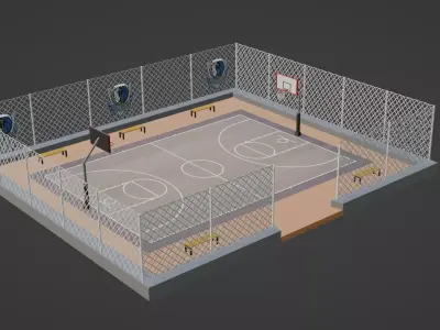 Basketball Stadium - Dallas Mavericks Low-poly 3D model
