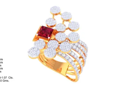 DIAMOND RING 3D print model 18