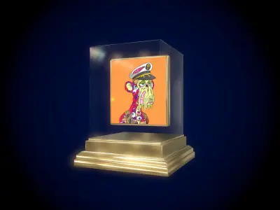 Mutant Ape 12 Gold Club Low-poly 3D model