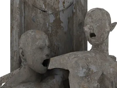 3some Elf Statue 3D model